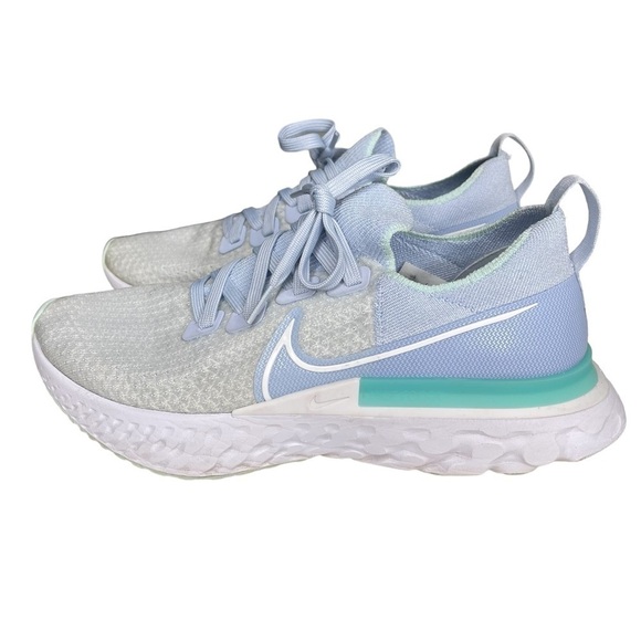 Nike React Infinity Run Flyknit Hydrogen Blue Womens 10 Nike React Infinity Run - Picture 4 of 10